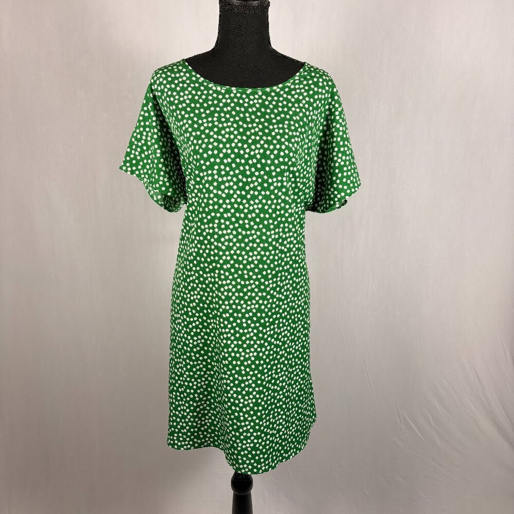 SHEIN | Daisy Print Dress | 1XL | Green